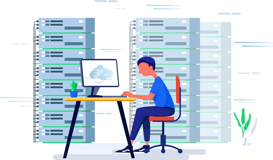 Business Website FAQ image of man typing